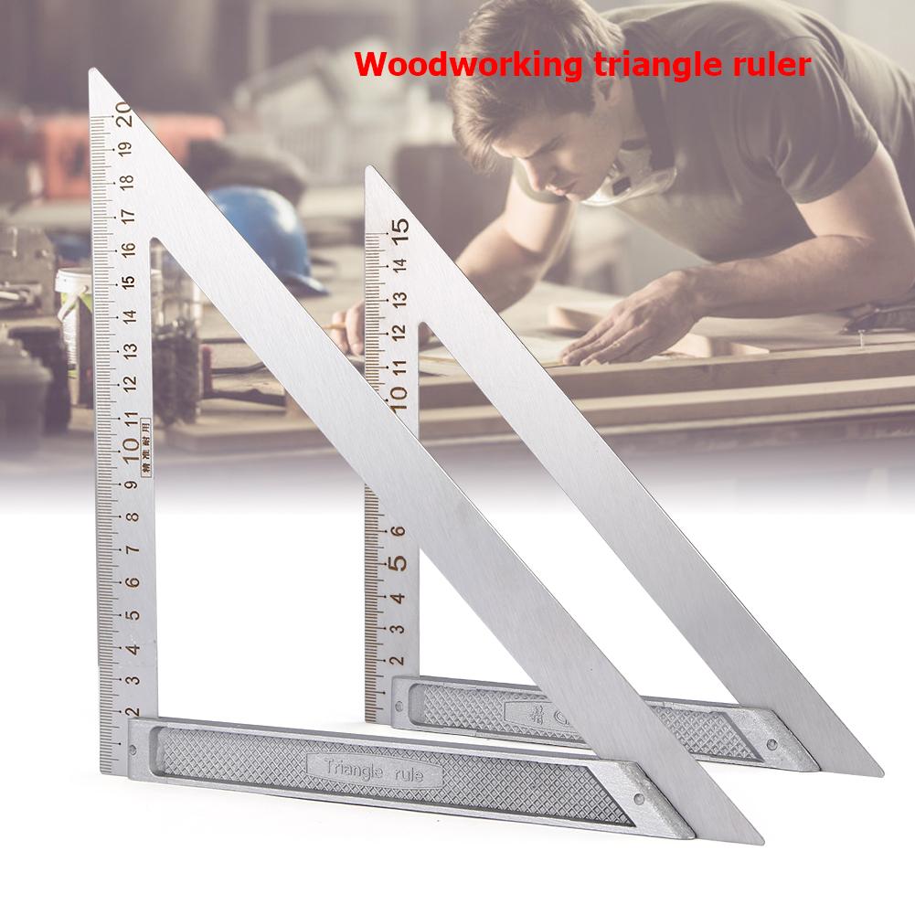 90 Right Angle Stainless Steel Triangle Ruler Woodworking Drawing Tools Woodworking Triangle Square Protractor Measuring Tool