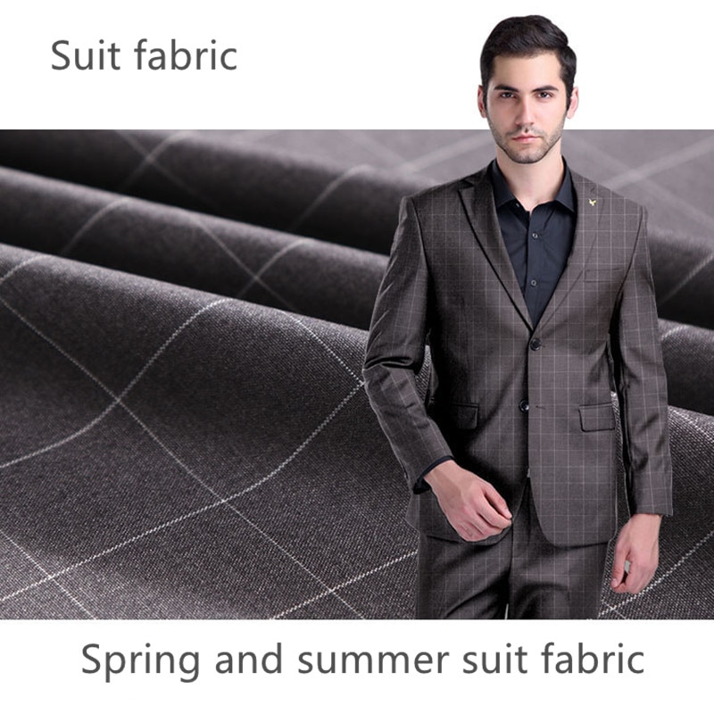 Tr dragt stof klassisk herre plaid stof forår og sommer jakke jakkesæt farvet stof