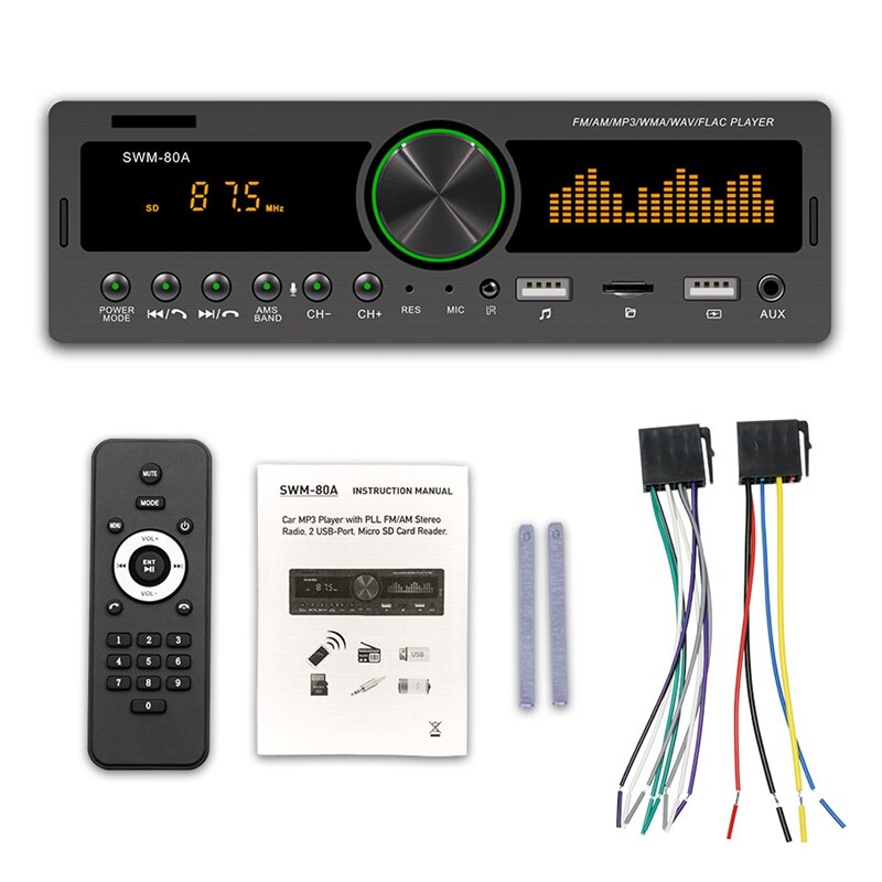Auto Radio Stereo Afstandsbediening Digitale Bluetooth O Muziek Stereo 12V Auto Radio Mp3 Speler Usb/Sd/aux