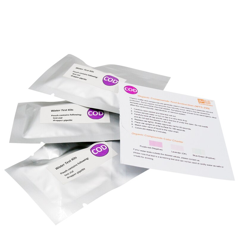 Kit de prueba de agua potable para el hogar, filtro y suavizador de agua: WTS299 Organic