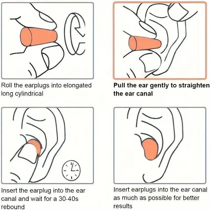 10/20/50 paar geräuschdämpfende ohrstöpsel für arbeit, studium, schlaf, reisen und flugreisen – weiche schaumstoff-ohrstöpsel zur lärmreduzierung, separat verpackt