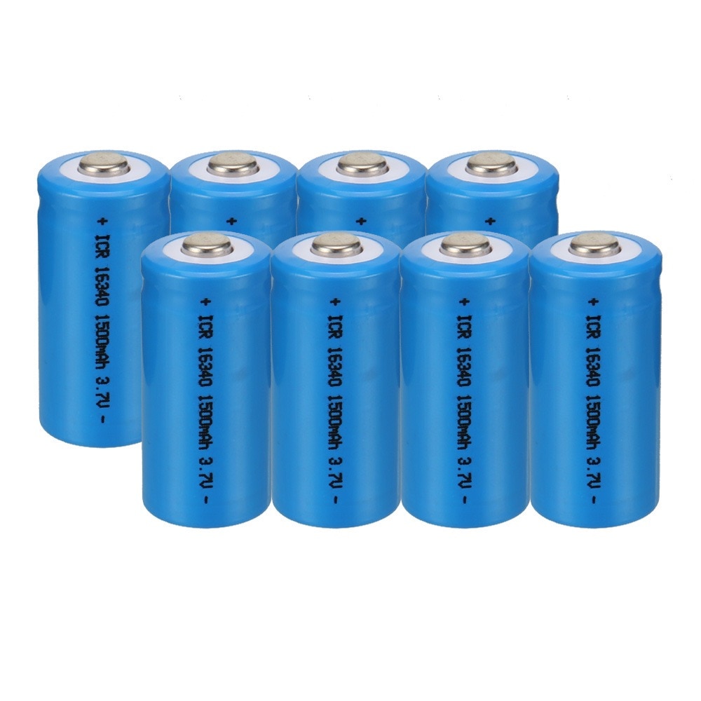 20Pcs 1500mAh Rechargeable 3.7V Li-ion 16340 Batteries CR123A Battery LED Flashlight Travel Wall Charger For 16340 CR123A