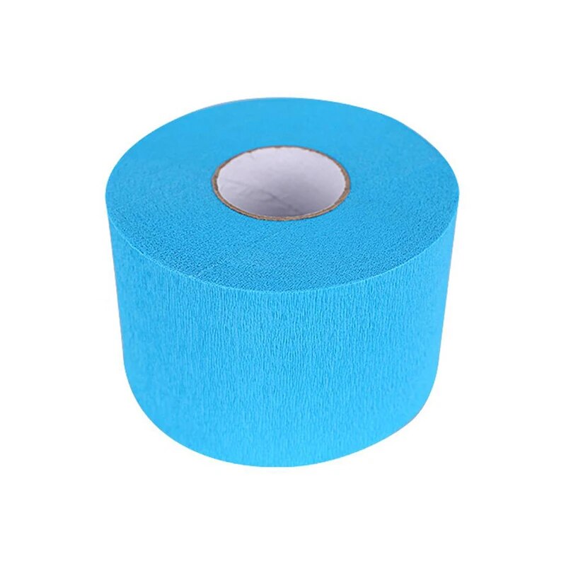 1 rollo/paquete de tiras desechables para el cuello, accesorio de corte de pelo, papel para el cuello, peluquero ajustable, salón de peluquería dedicado para peluquero: Azul