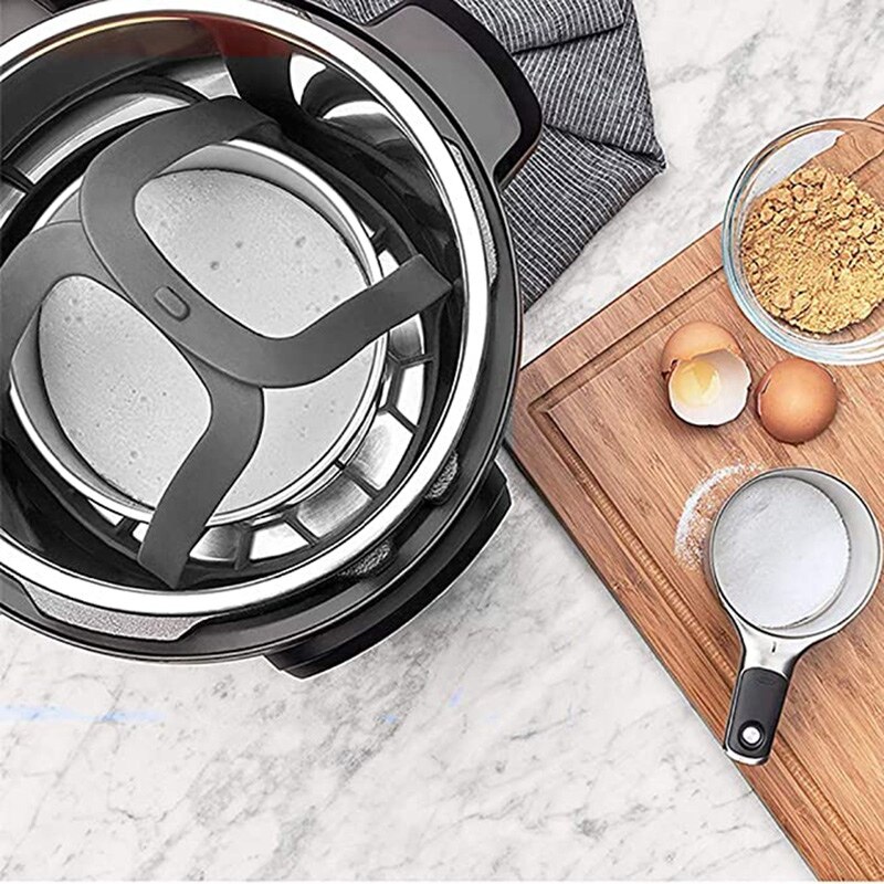 Élingue de cuisson pour autocuiseur, élingue en Silicone pour 6 Qt/8 Qt, support de cuisson à vapeur multifonctionnel gris