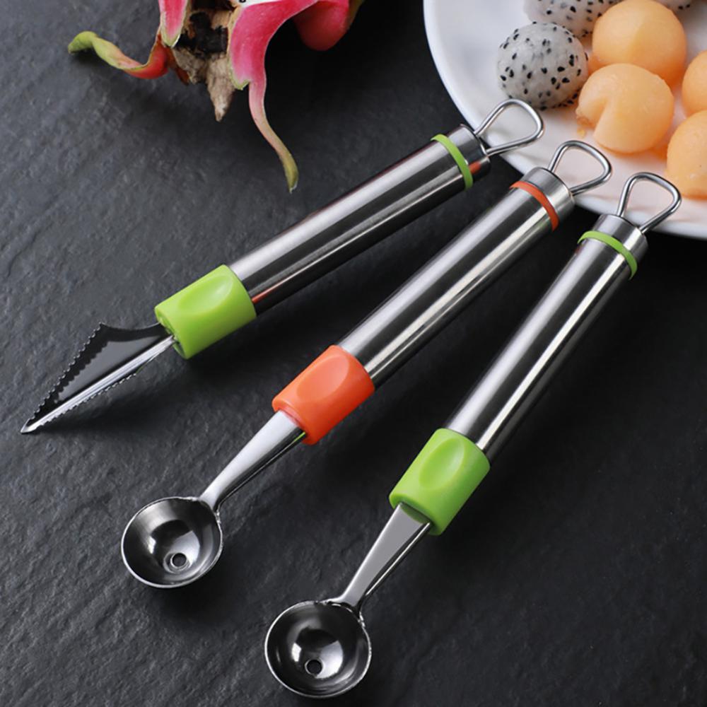 Carving Messer Obst Teller Melone Löffel Eis graben Scoop Wassermelone DIY Kalten Gerichte Küche Spielereien Schneidemaschine Werkzeuge Lebensmittel Cutter