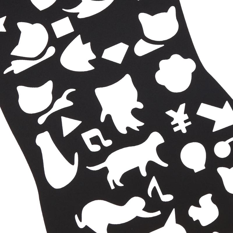 Règle de gabarit de dessin d'animaux mignons | Outil de peinture pour enfants, papeterie de peinture pour étudiants d'artisanat de dessin de bricolage