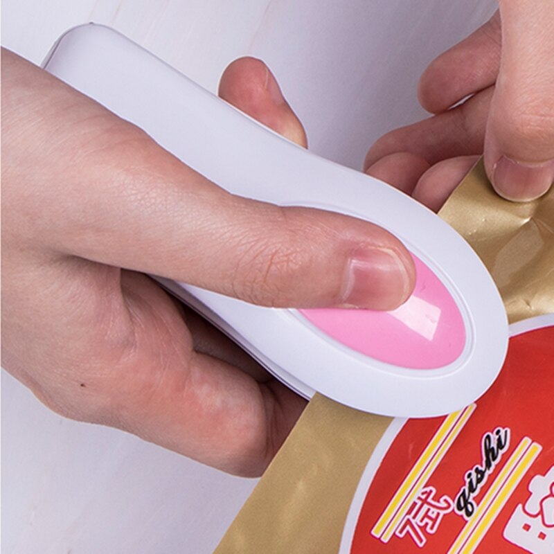 Portable Bag Clips Handheld Mini Electric Heat Sealing Machine Impulse Sealer Seal Packing Plastic Bag Clip work without battery