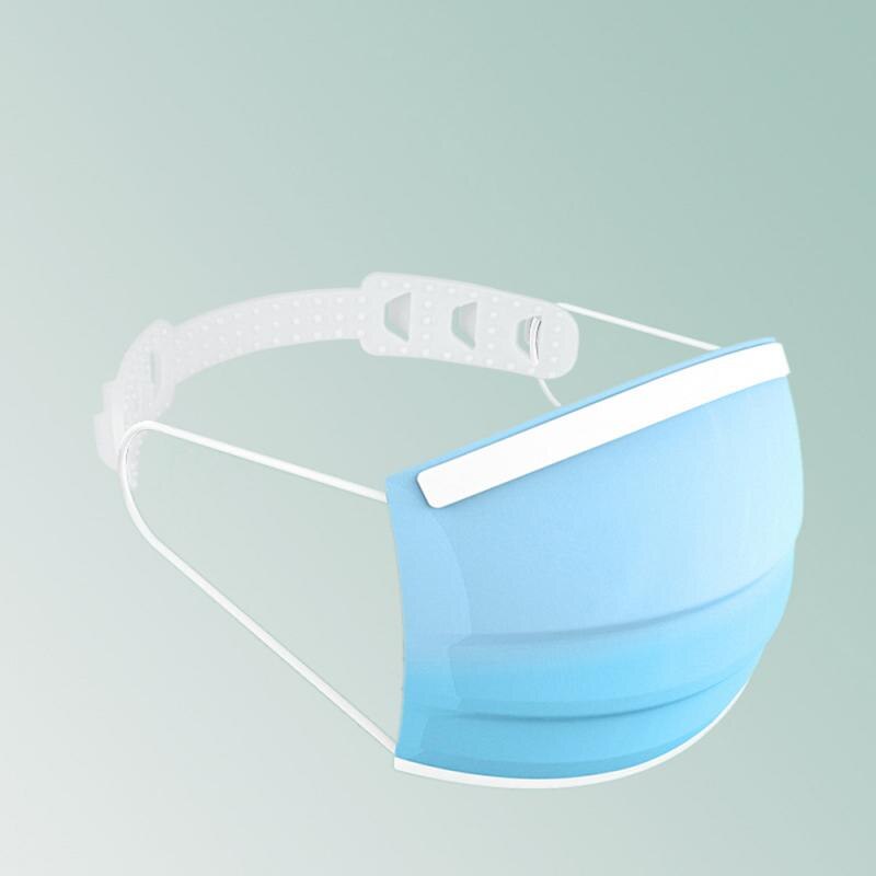 1 stk ansigtsmaske ørekrog reb forlængelse spænde tpu maske krog forhindre øretræk krog stropholder forlængelse til høreværn: 02 gennemsigtige