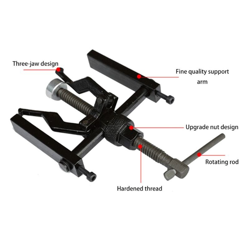 Extractor de rodamiento piloto de 3 mandíbulas, Kit de herramientas de máquina automotriz de alta resistencia para accesorios de coche, Extractor de engranajes de rueda interna