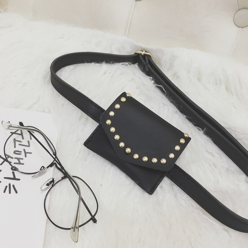 Moda donna Mini marsupio borse a tracolla per ragazze 2020 borsa a tracolla per bambini borsa a tracolla chiavi borse: Black