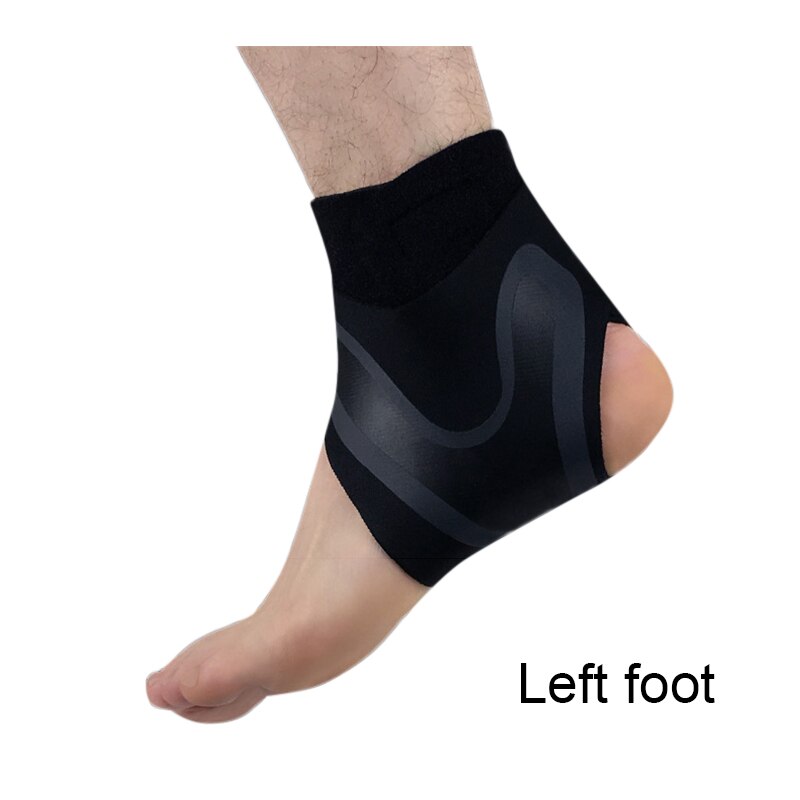 Venstre / højre fødder ærme ankelstøtte sokker kompression anti forstuvning hæl beskyttende wrap trykbelastning bandage ankel støtte fod: Venstre fod / M