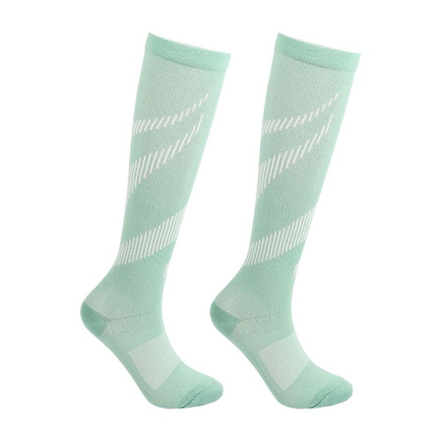 Unisex Socks Compression Stockings Pressure Varicose Vein Stocking Knee High Leg Support Stretch Pressure Circulation: WYS041-Fenlan / S-M