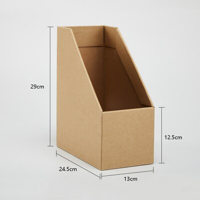 Kraftpapper vikning kombination mapp förvaringsbox skrivbord kontor diverse papper bok vertikal box dokumentförvaring: Stil 3