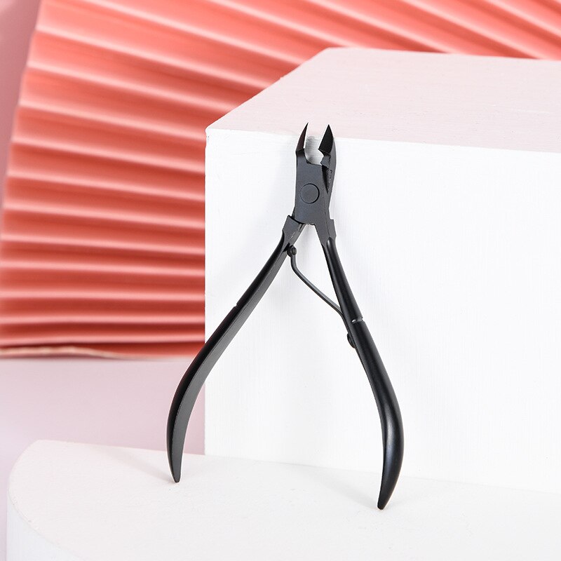 LIZY Double Spring Dead Skin Forceps Scissors Stainless Steel Beauty Pliers Cuticle Nippers Slant Edge Toenail Clippers Scissors