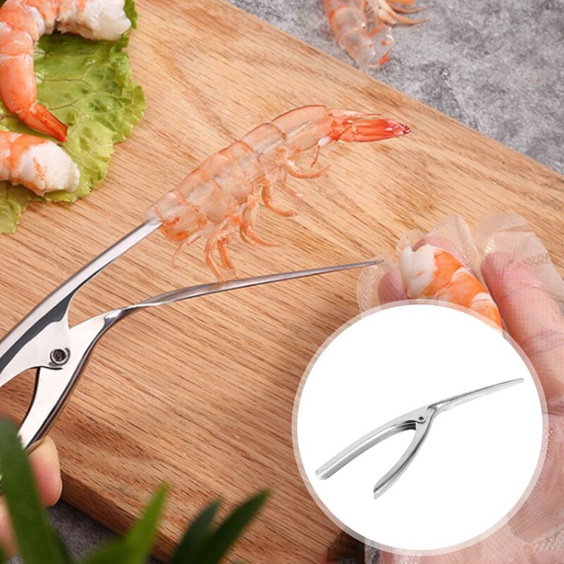 Stainless Steel Smart Shrimp Peeling Plier Kitchen Restaurant Easy Peel Shrimp Clamp Tong House Handy Shrimp Peel Tools