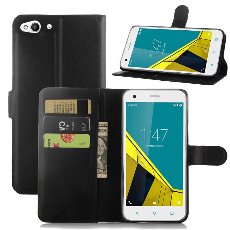 Wallet Flip PU Leather Case Cover Voor Vodafone Smart ultra 6 Case Mobiele Telefoon Shell Cover Kaarthouder Stand coque Fundas