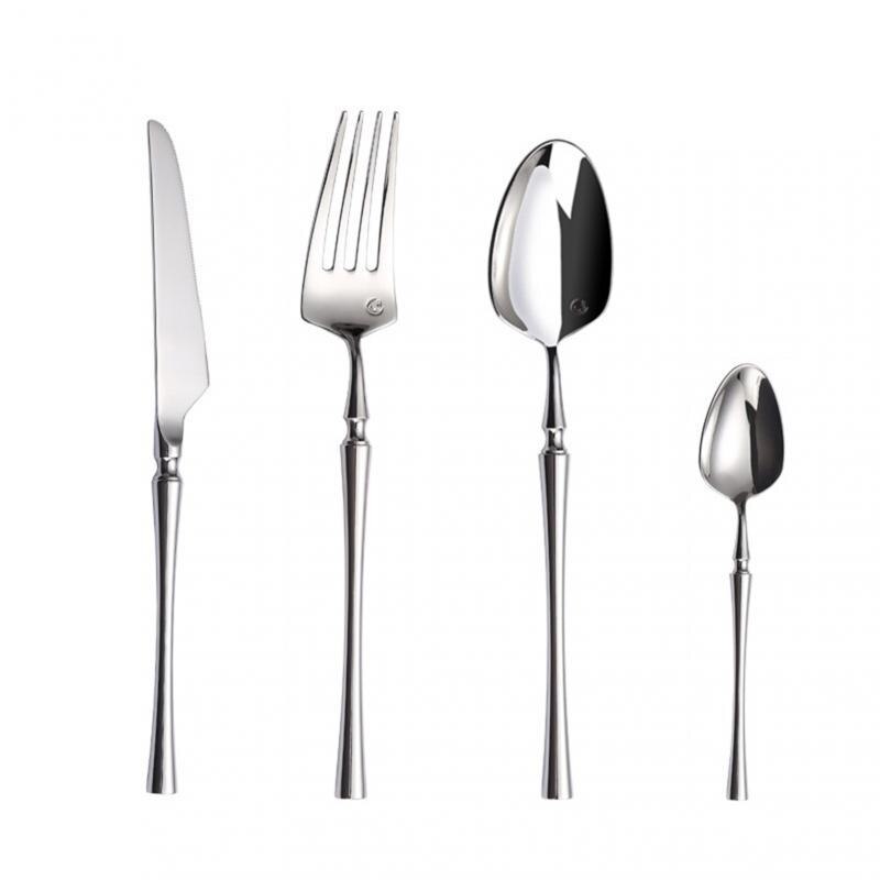 4 Stks/set Draagbare Bestek 304 Roestvrijstalen Tafel Vork Mes Lepel Diner Set Servies Westerse Steak Bestek Servies Set