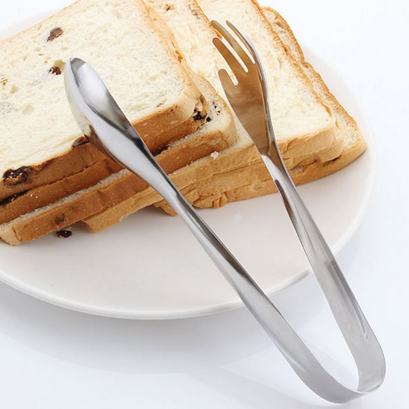 Pince à pain en acier inoxydable | Argent, pince à pain Buffet avec cuillère, pince à salade, pince à Buffet pâtisserie accessoires de cuisine