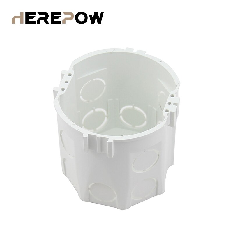 Heropow EU Standard, Wall Round Mounting Box, Internal Cassette, Wiring Box, White Back Box For EU Switch and Socket: Default Title