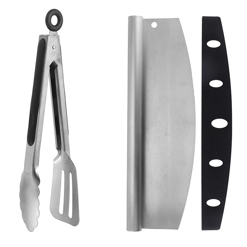 35CM Kitchen Pizza Cutter Stainless Steel PP Handle Pizza Cutter Dough Slicer Pie Pizza Cutter Food Tongs Kitchen Cocina: 2pcs