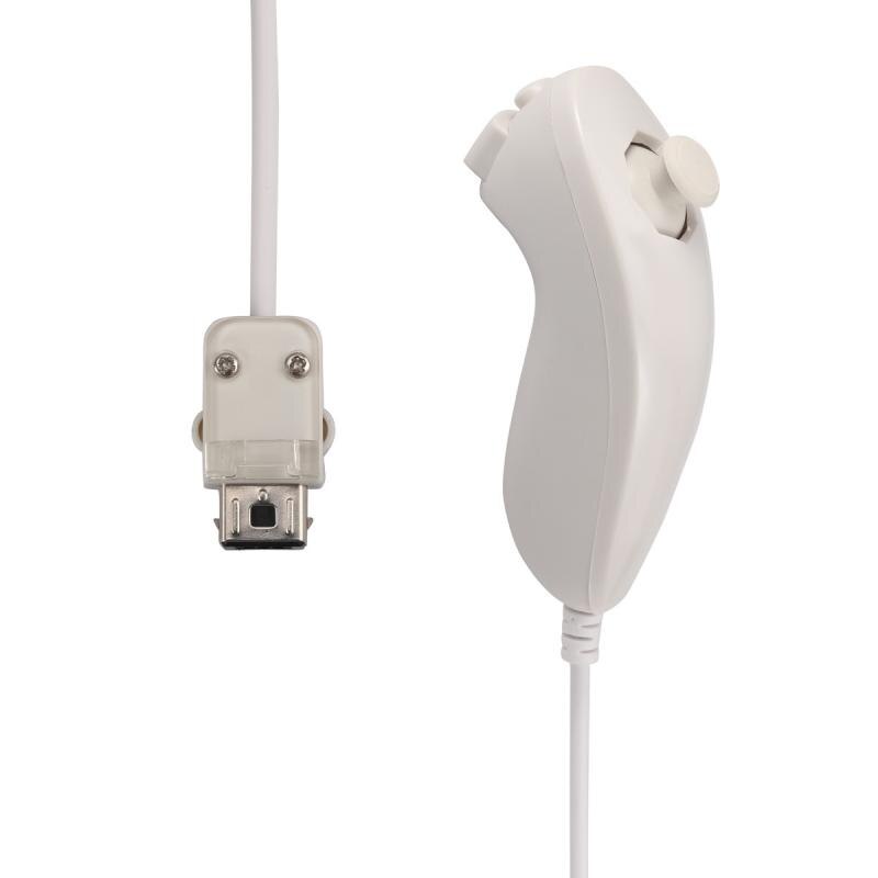 En Stock, mando a distancia inalámbrico Nunchuck con movimiento integrado y controlador de movimiento Bluetooth para Nintendo Wii/Nintendo Wii U: bend white