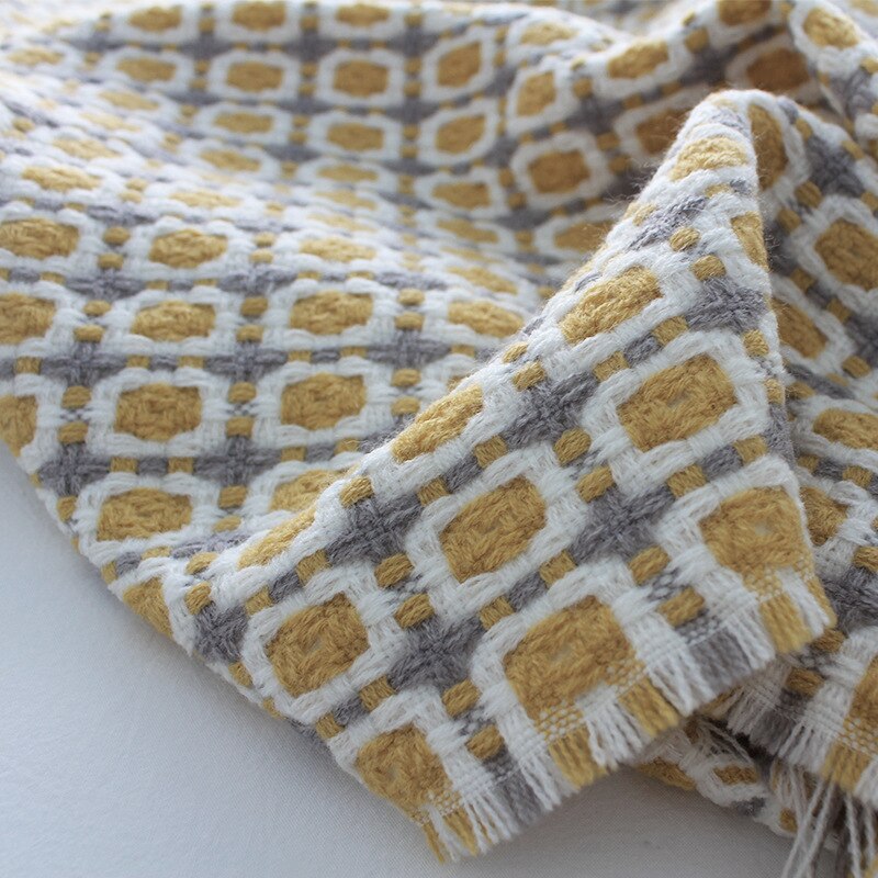 Sofa Werfen Faden Gestrickt Decke Bettdecke auf sterben Bett Sofa Gelb Plaid Streifen Reise TV Nickerchen Decken Sanft Heimat Dekor wandteppich