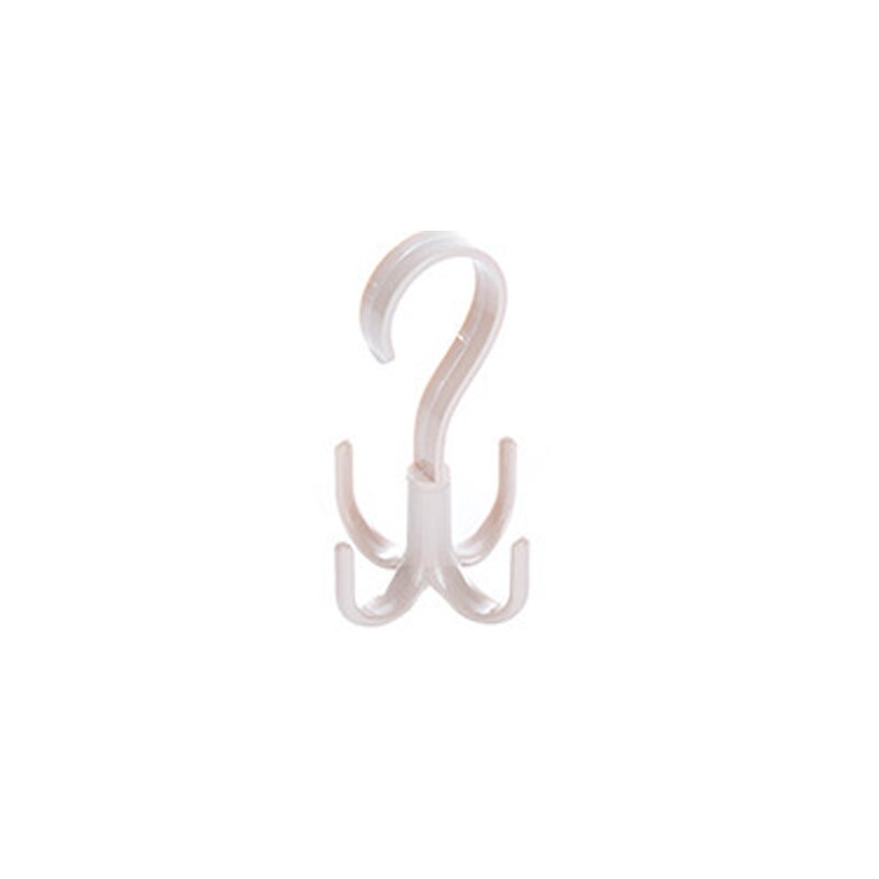 Plastic Hook Family Storage Rotatable Hanger Multi-Functional Load-Bearing Strong S Hook For Kitchen And Bathroom 4 Claws Pink: C13-1