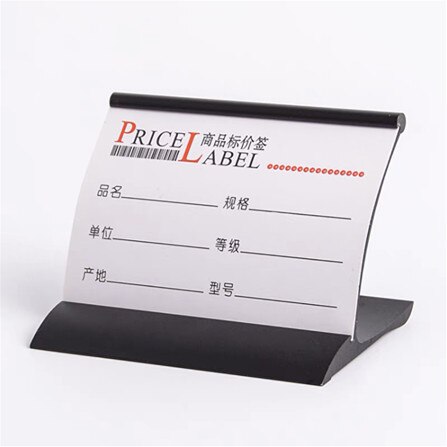 120*106mm Marketing Poster Sign Holders Small Name Plate Photo Ads Frame Place Card Holder Tag Pricing Display Stand: Black