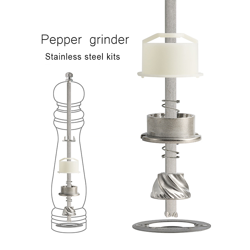 Manual Pepper Grinder Accessories Mill Parts Salt Mills Stainless Steel Core With Pole Kits With Self Tapping, Price