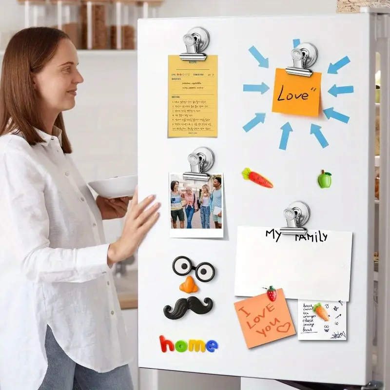 Refrigerator Magnets Fridge Magnetic Clips Heavy Duty, Fridge Magnet Clips, Clips Magnets For Fridge