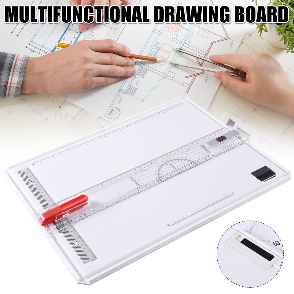 Portable Multifunctional Rotring Drawing Table A3 Painting Board Movable Ruler Hand Tools TP