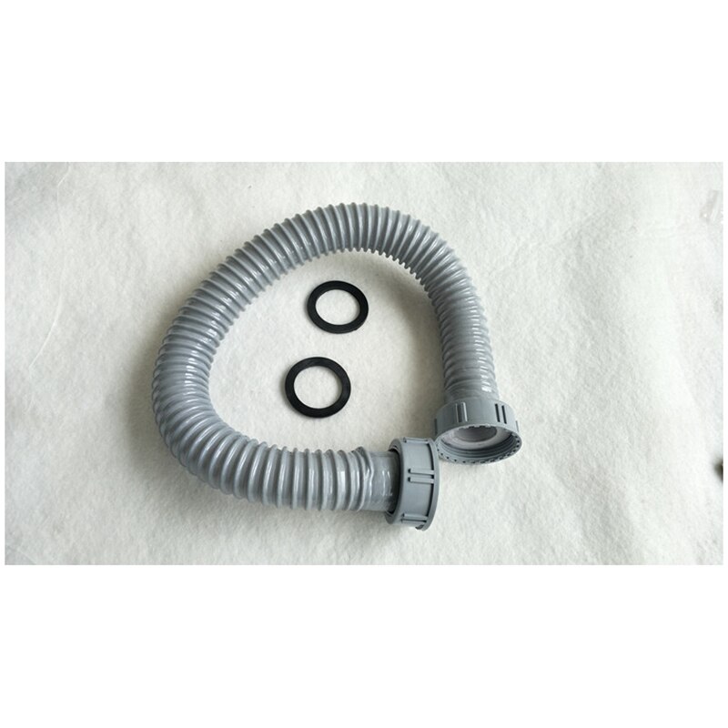 Kitchen Sink PVC Drain Water Pipe Bathroom Basin Downcomer Sewage Processor Double Joint Connection Pipe Drain Fittings 45/60cm