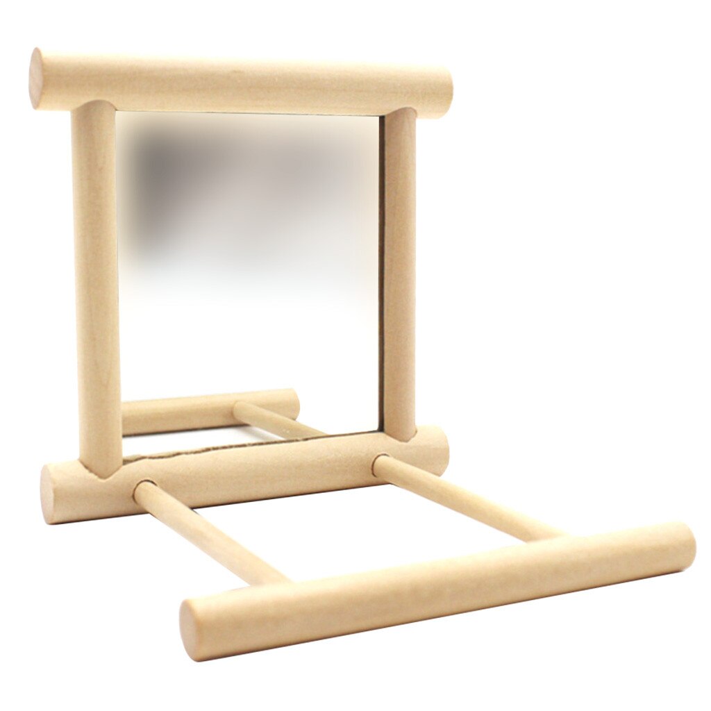 Vogelspiegel Mit Landeplatz - Holz Spielzeug Für Papageien & Vögel