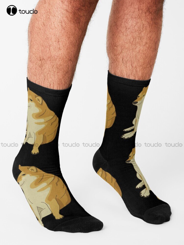 Bonk Meme Dog Go To Horny Jail Doge Cheems Bonk Dog Socks Cotton Socks For Men Christmas Year 360° Digital Print