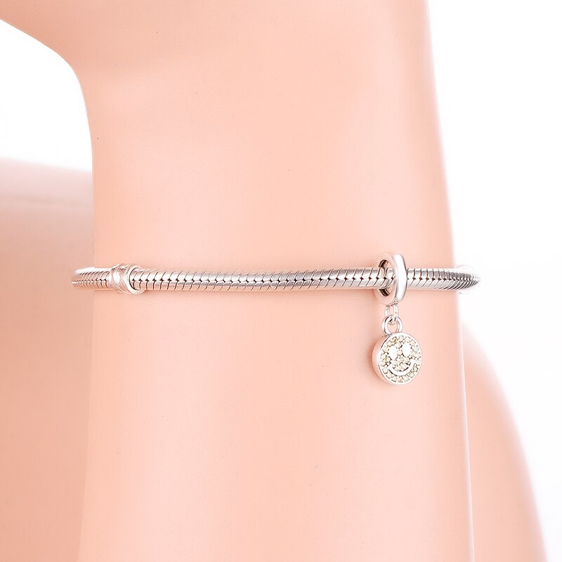 Price Authentic S925 Sterling Silver Beads My Smile Dangle Charm Fit Bracelet & Me Bracelet Pendant DIY Jewelry Women