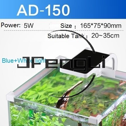 220 240v sunsun slim ade annoncer serie slim led akvarie lys belysning planter vokser lette akvarier: Ad 150