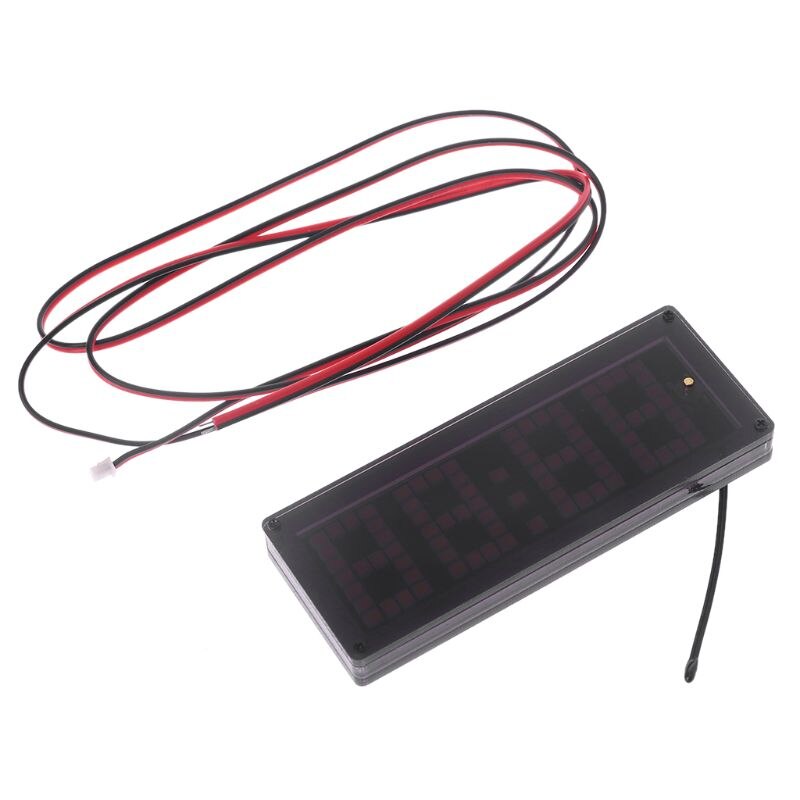 Auto LED Dot Matrix Klok Temperatuur Voltage Display 4.0 ~ 25V multifunctionele 3in1 Tijd Thermometer Voltmeter