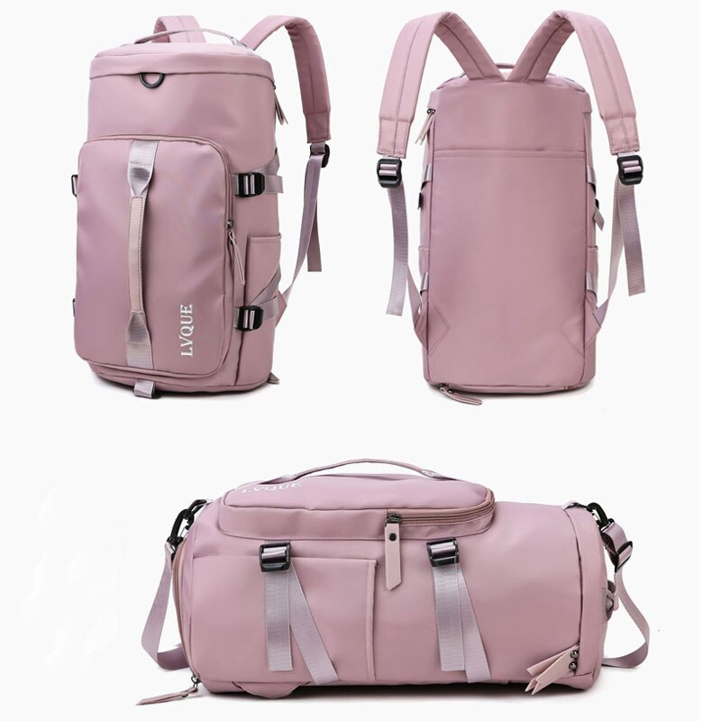 Sac à dos de voyage, sac de voyage en plein air avec compartiment à chaussures, sac à livres pour ordinateur portable, sac de Sport pour le week-end et le jour: deep pink