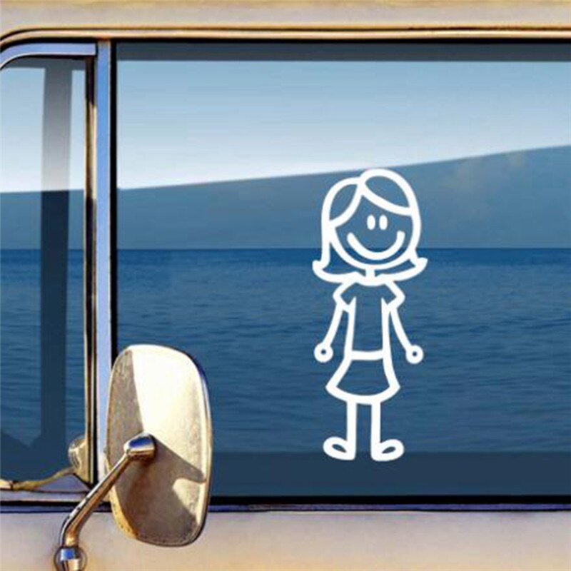 1 Uds. Pegatina personalizada Viny para miembros de la familia, pegatina para coche, adhesivo DIY, adhesivos para ventana de coche, pegatina impermeable para coche