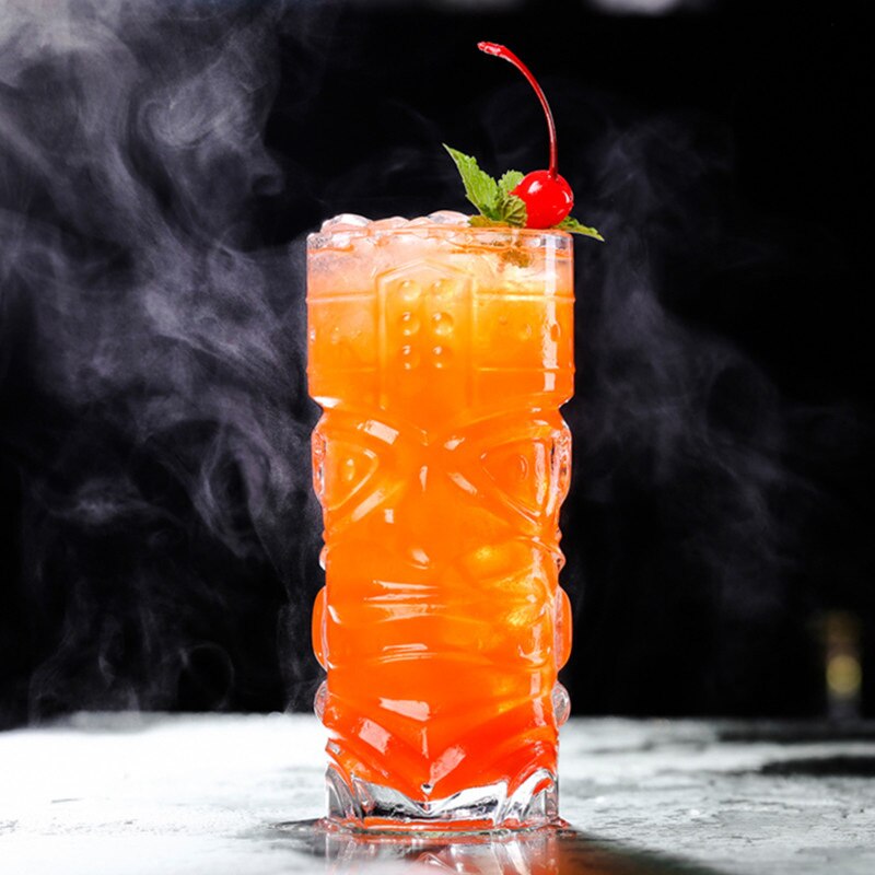 Creatieve Tiki Mok Voor Cocktail Thee Melk Koffie Mok Bier Mokken Reizen Wijn Koffie Cup Whisky Brandy Cocktail Mokken clear Tu