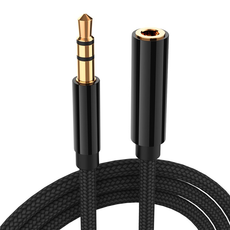 3.5Mm Aux Jack Audio Verlengkabel Man-vrouw Hoofdtelefoon Kabel Hoofdtelefoon Extender Aux Kabel Voor Auto Oortelefoon Speaker: 3m