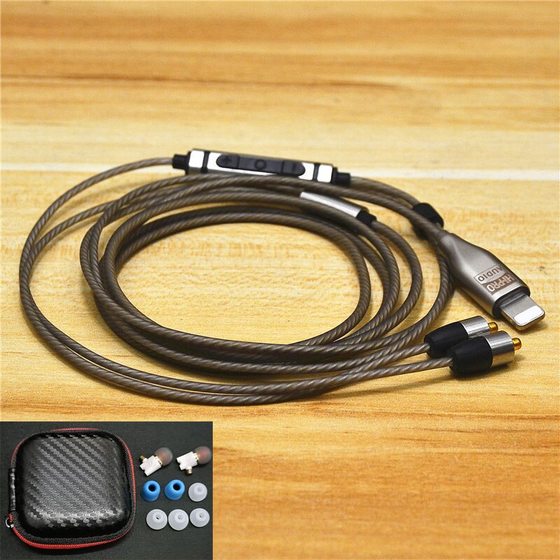 Newest MFI Lightning/Type-c DAC Decoding ALC5686 cable DIY Earphone For Senhai IE800 S Hybrid Drive Ceramic Cavity Headset: Lightning White
