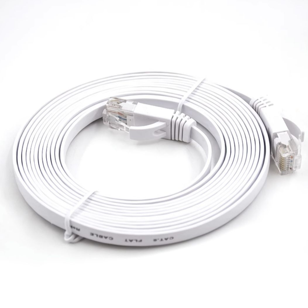 Câble Ethernet Cat 6, réseau 1000M, cordon de raccordement LAN Internet plat et long mince, câble solide haute vitesse résistant aux intempéries Cat6 pour routeur