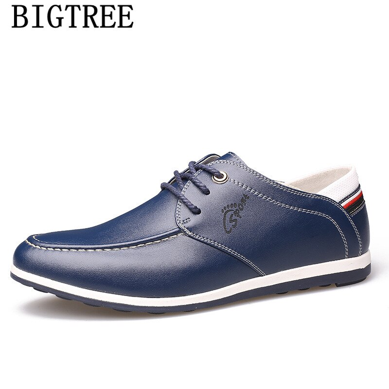 hommes chaussures décontracté chaussures hommes de en cuir chaussures hommes chaussure homme klasik erkek ayakkab bona: Bleu / 8