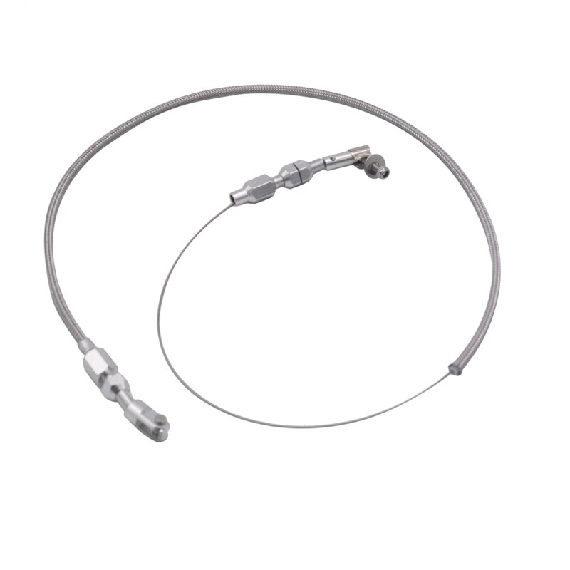 24 Inch Throttle Cable Braided Universal Accelerator with 350 Transmission Dipstick TH350 Tranny SBC BBC Trans