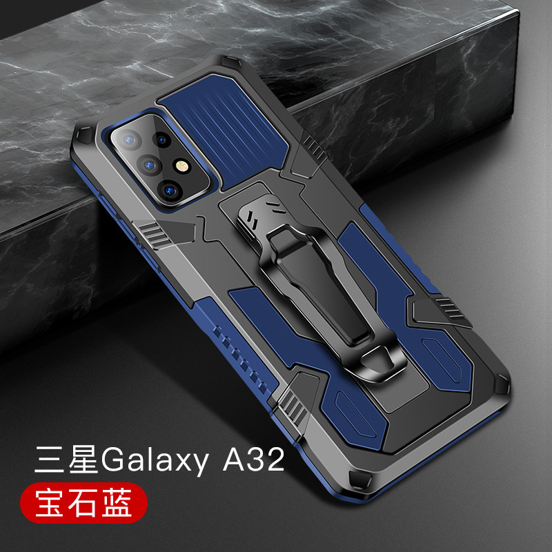 Armor Case For Samsung A32 4G Case Shockproof Stand Holder Belt Clip Holster Cover for Samsung Galaxy A32 4G SM-A325F A 32 6.4&quot;: For Galaxy M40S / Blue