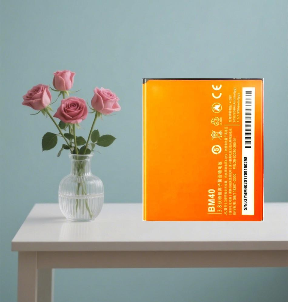 Premium erstatningsbatteri med høy ytelse for mobiltelefon til xiaomi  mi 2a m2a mi2a for redmi 1s bm40 bm41 bm44 2000 mah