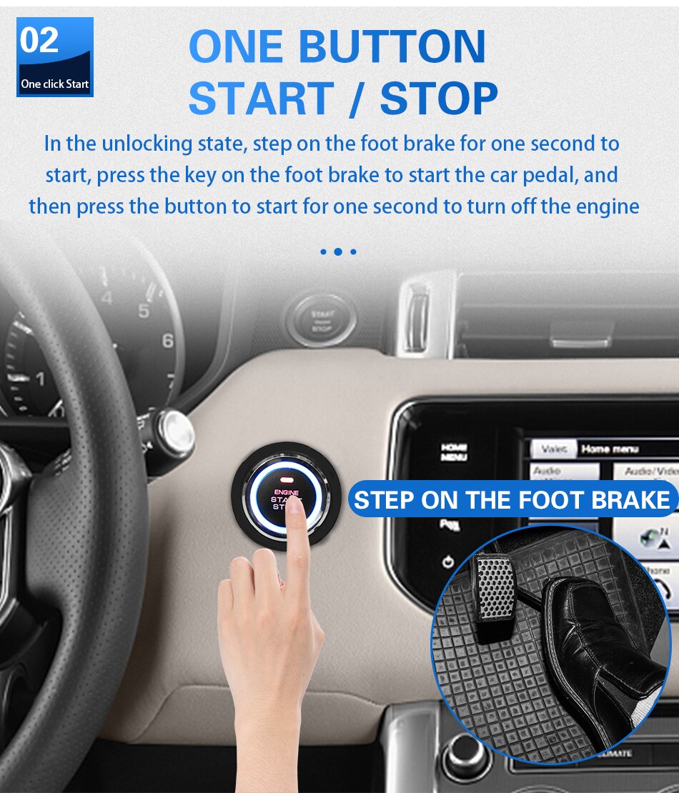 One key ignition starting system, keyless entry system, remote ignition starting, RFID anti-theft system, remote car searching a