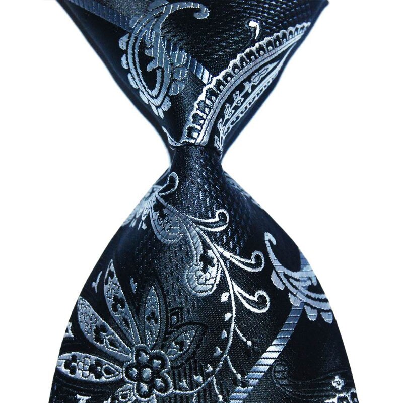 Sort jakkesæt slips slips til mænd 10cm brede mandlige strikket slips silke jacquard vævet formelt slid business bryllupsfest: A12
