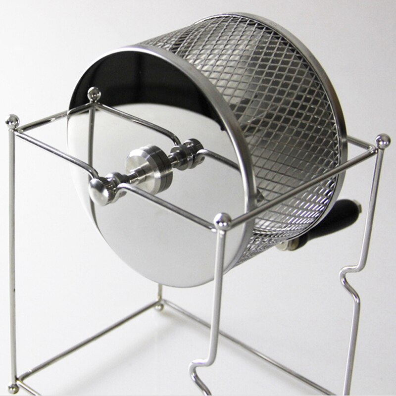 Stainless Steel Coffee Roaster Manual Hand-Operated Rotary Gas Alcohol Stove Bean Baking Maker Espresso Machine